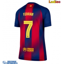 Barcelona Ferran Torres #7 Replica Home Shirt Ladies 2025-26 Short Sleeve